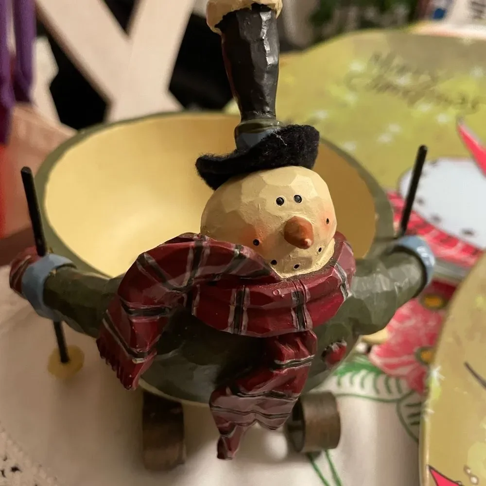 Snowman Christmas Plates Melamine Ceramic Wind Up Vintage Snowman Pier 1 Wine
